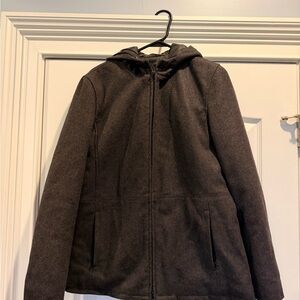 GAP Charcoal Dark Gray Quilted 80% Wool Jacket